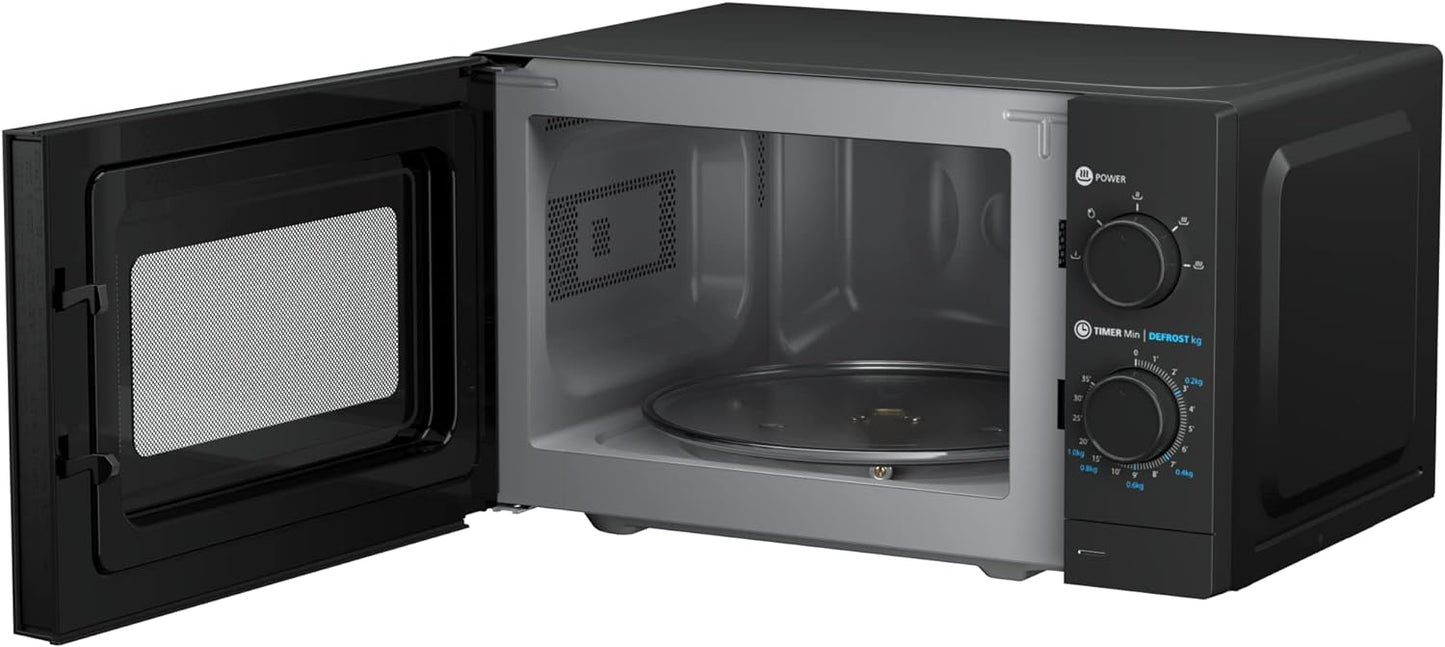 Midea 20L Solo Microwave Oven with Digital Touch Control, 700W, Child Lock, Memory Function, Defrost-by-weight-or-time, Fast Reheat, Push Button Door Opening, Best for Home & Office, Black, EM721BK