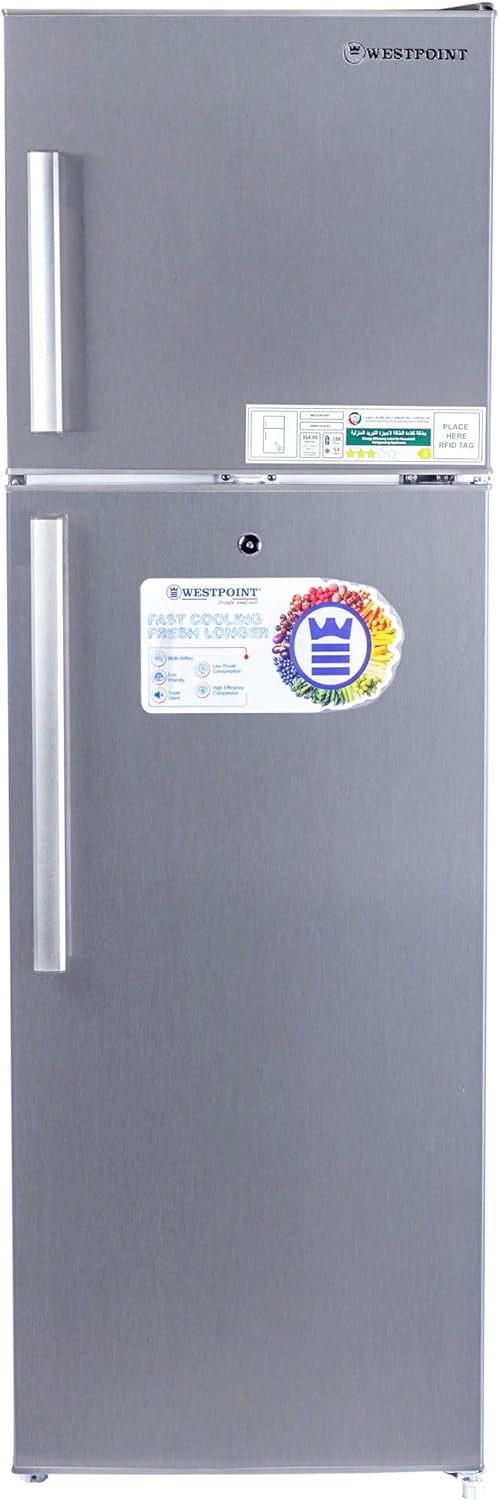 Westpoint 500 Liters Double Door NO FROST Refrigerator 4 Star ESMA RATED with INVERTER COMPRESSOR One Year Warranty Silver - WNN-5019EIV