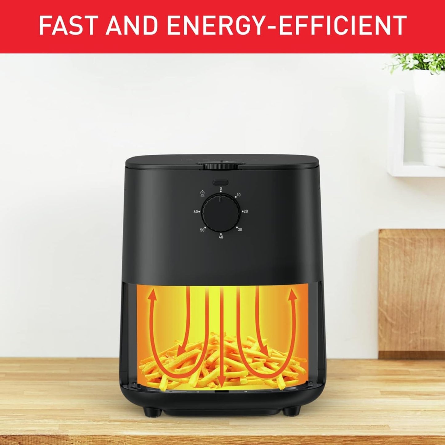 TEFAL Air Fryer | Easy Fry & Grill Digital 2-in-1 |4.2 L Capacity | 1550 W | Healthy Cooking | Air Fry + Grill | 8 Automatic Programs |Adjustable Temperature | Timer | 2 Years Warranty | EY505D27