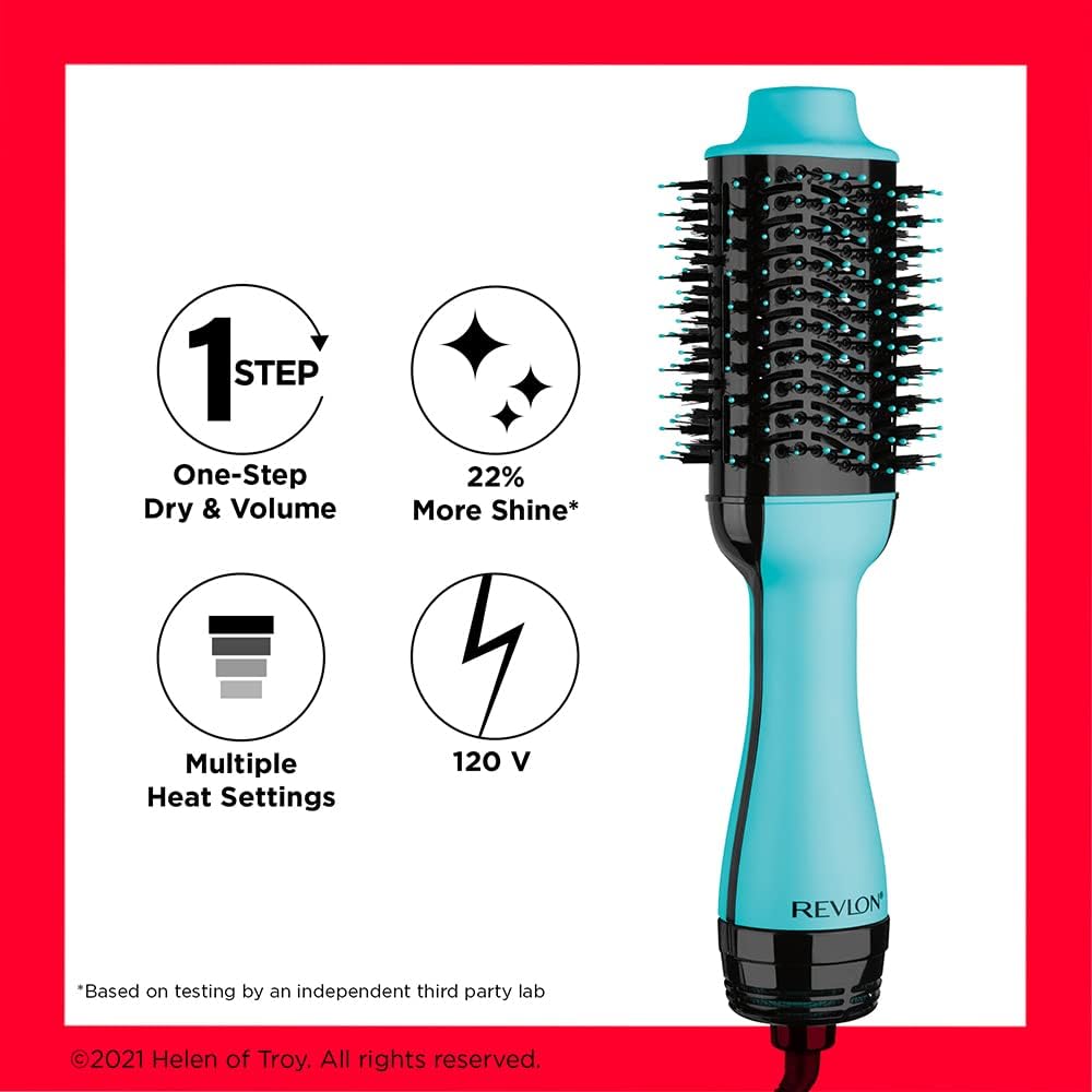 Revlon RVDR5282 One-Step Combo Pack 1 Volumiser + Paddle Brush Styler - Black