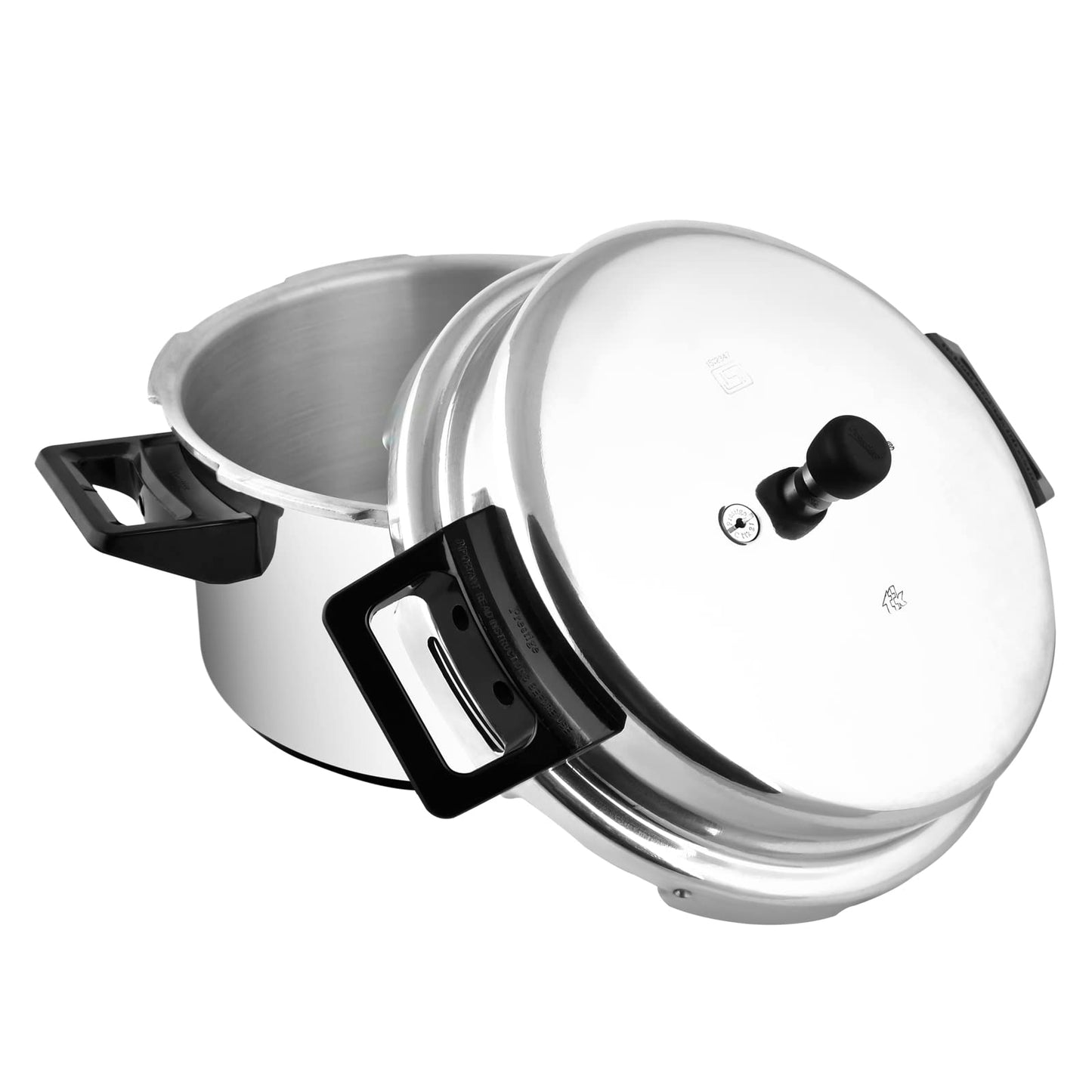 Prestige Popular Pressure Cooker | Aluminium Cooker with Lid 5 Ltr| Silver