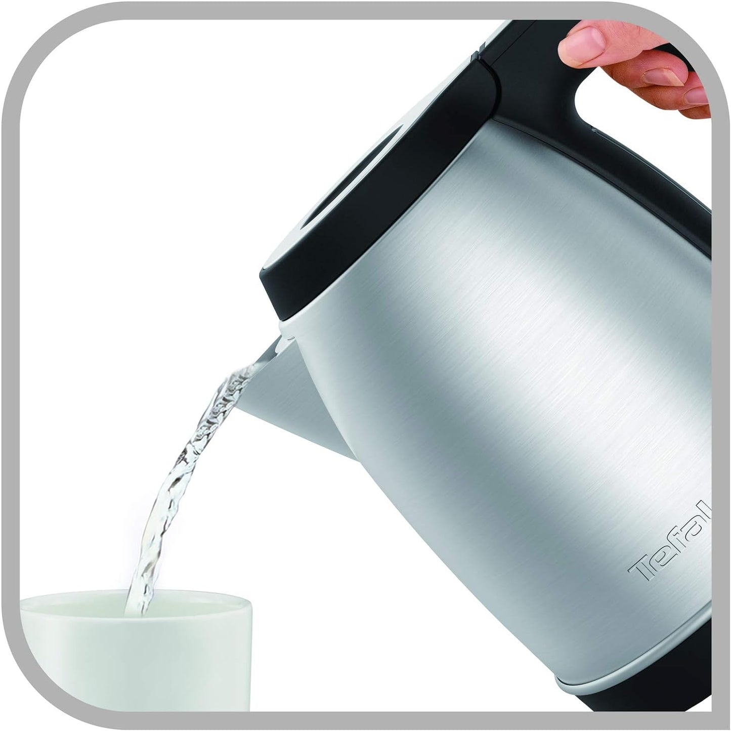 Tefal Kettle 1.7 litre, 2400 watts, with removable anti-scale filter,Black K0330827