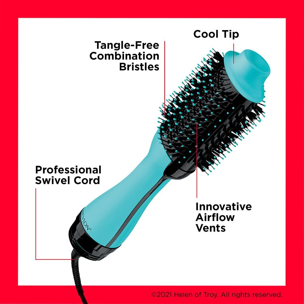 Revlon RVDR5282 One-Step Combo Pack 1 Volumiser + Paddle Brush Styler - Black
