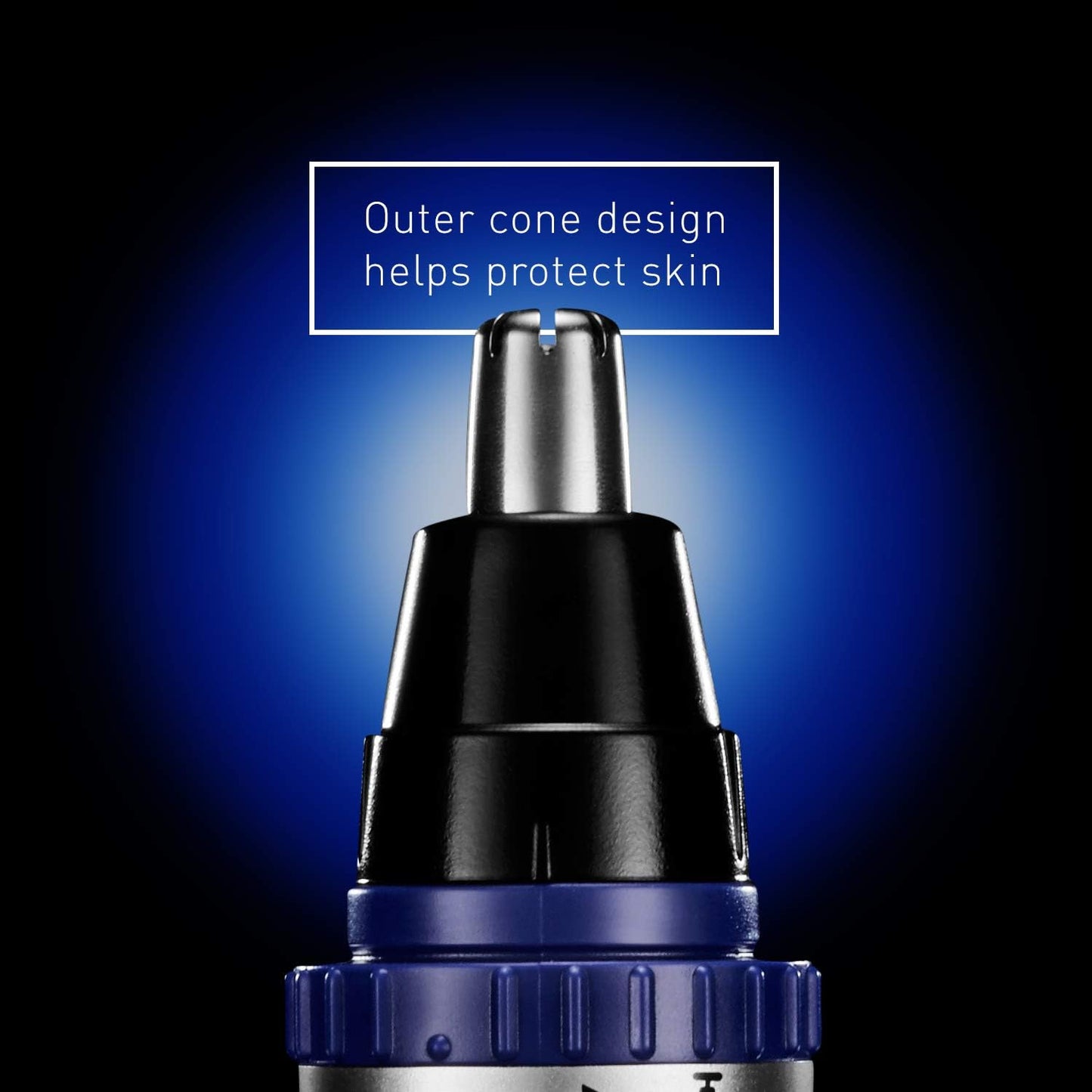 Panasonic ER-GN30-K Nose, Ear n Facial Hair Trimmer Wet/Dry with Vortex Cleaning System, Black