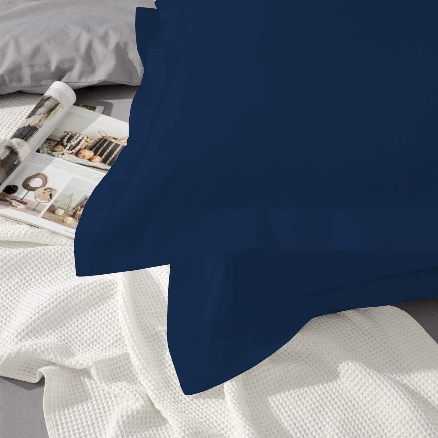Split Top California King Sheets Split Head California King Sheets Sets for Adjustable Beds- 100% Egyptian Cotton 800TC Split Head Flex Top 18" Deep Pocket - 32" Top Split Cal-King, Light Blue Solid