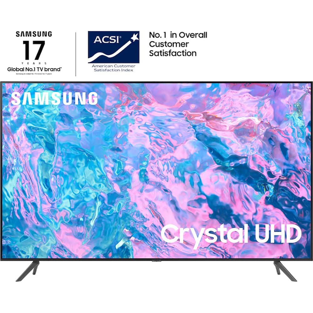 SAMSUNG 85-Inch Class Crystal UHD CU7000 Series PurColor, Object Tracking Sound Lite, Q-Symphony, 4K Upscaling, HDR, Gaming Hub, Smart TV with Alexa Built-in (UN85CU7000, 2023 Model)