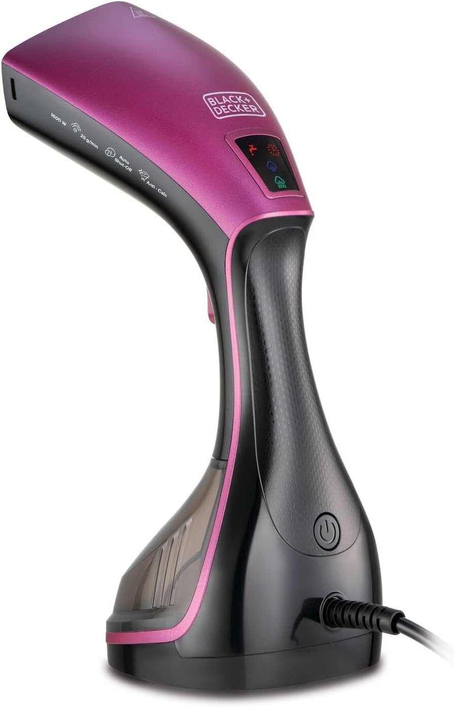 BLACK+DECKER Portable Digital Handheld Garment Steamer 1600W Black HSTD1600-B5