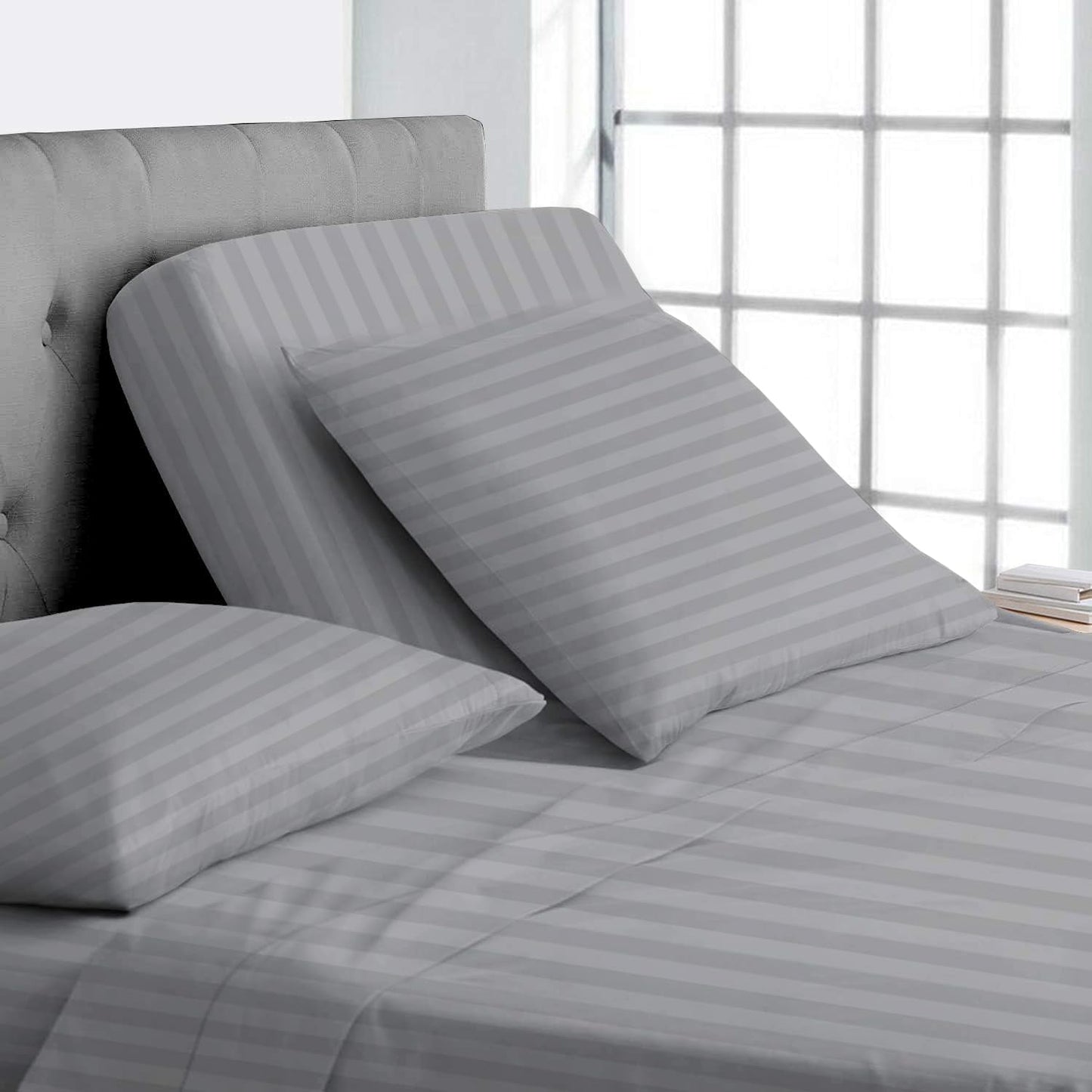 Split Head California King Sheets Sets for Adjustable Beds - 100% Egyptian Cotton 800TC Split Head Flex Top 18" Deep Pocket - 34" Top Split Cal-King, White Solid