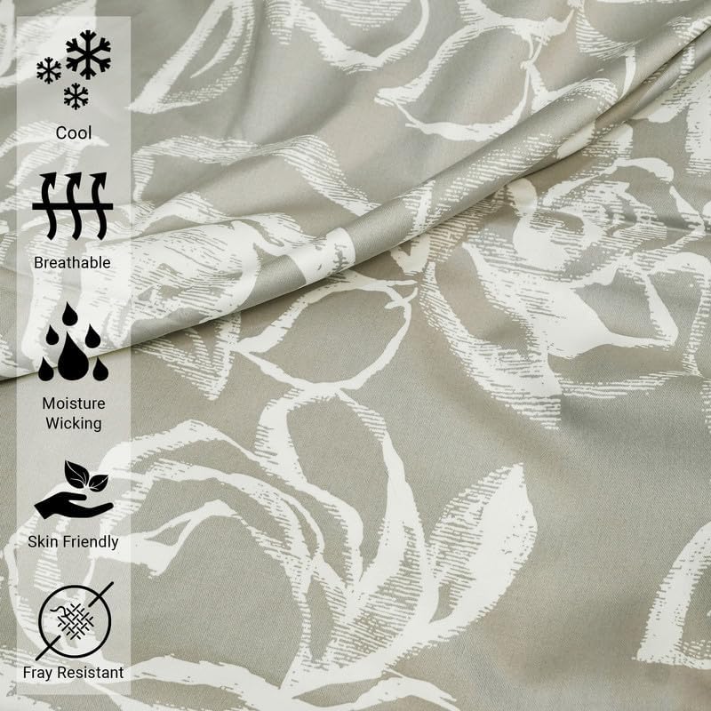 Pizuna Pure 100% Cotton Sheets California King Size, Luxurious 400 Thread Count Long Staple Cotton Sateen Sheets California King with 15inch Deep Pocket (Combed Cotton Sheets California King)