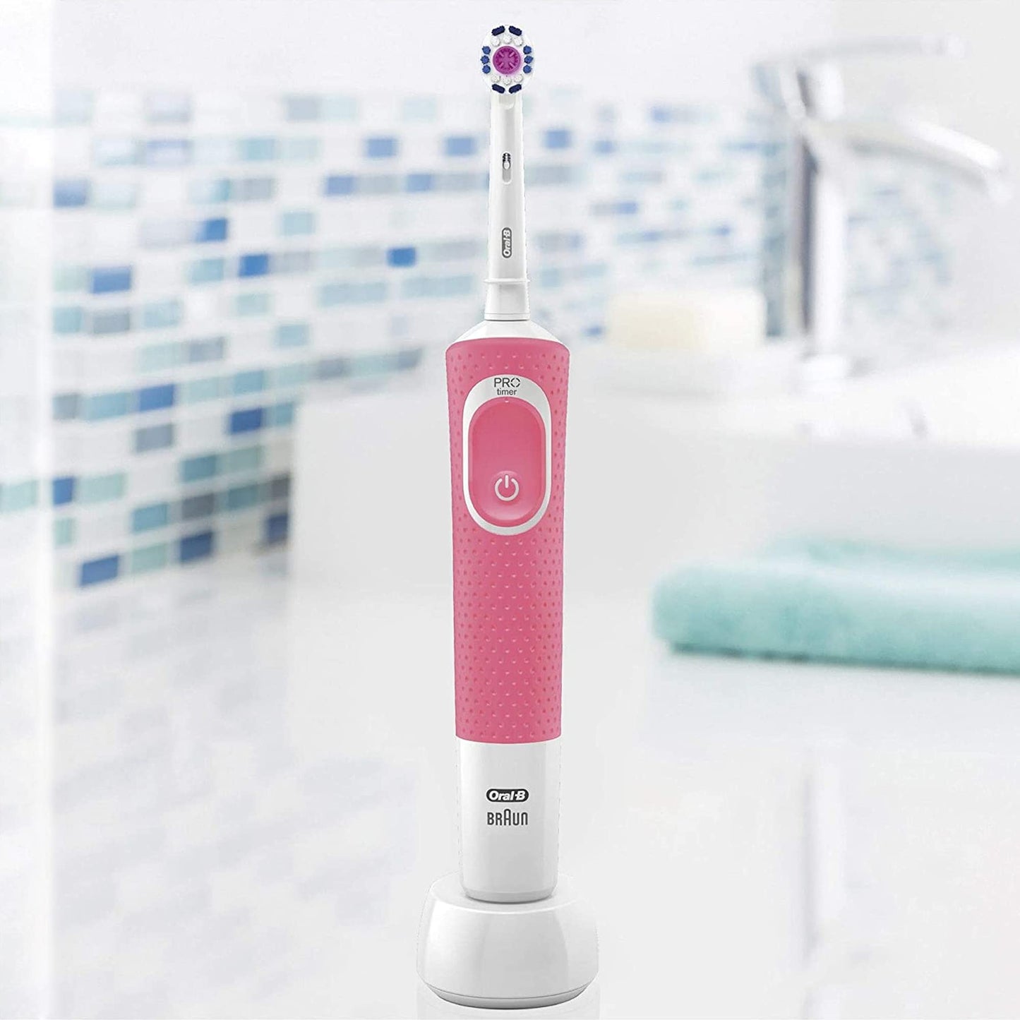 Oral-B Vitality 100 Black Electric Rechargeable Toothbrush, With Uae 3 Pin Plug
