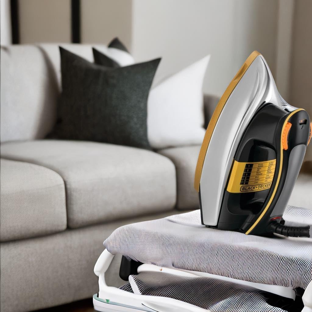 Black & Decker 1200W Heavy Weight Dry Iron Black/Gold F550-b5 2 Year Warranty