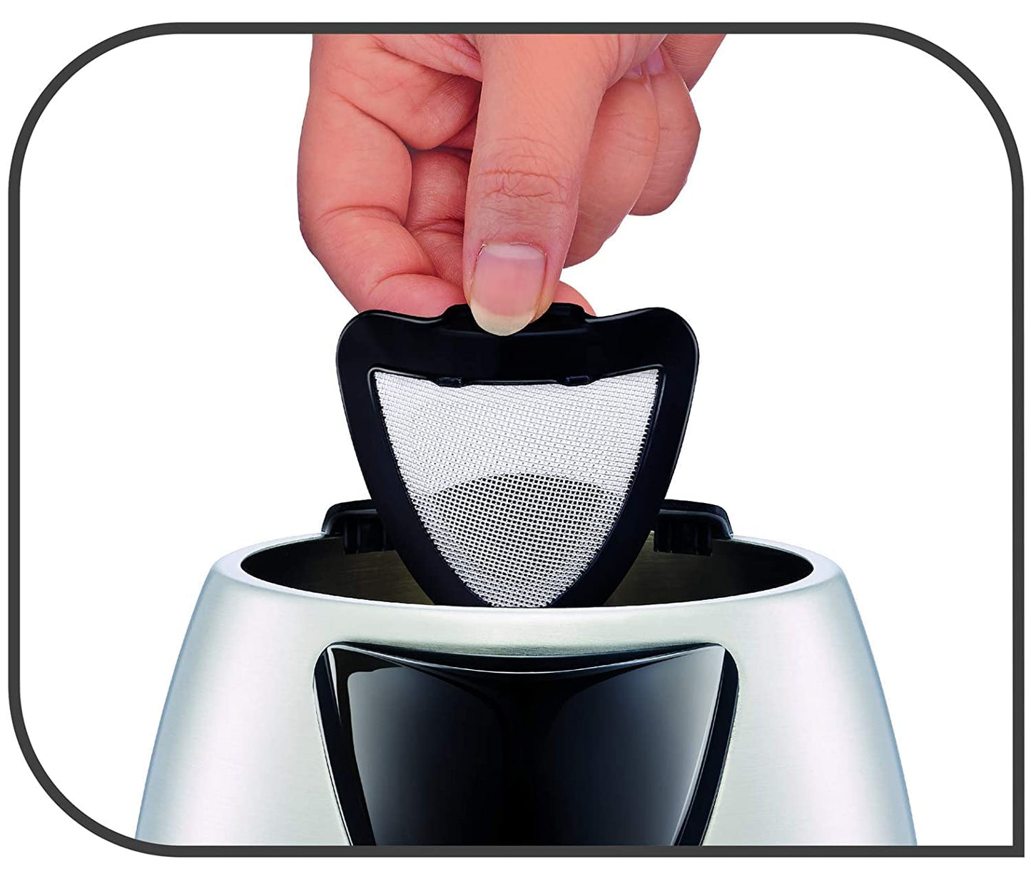 Tefal Kettle 1.7 litre, 2400 watts, with removable anti-scale filter,Black K0330827