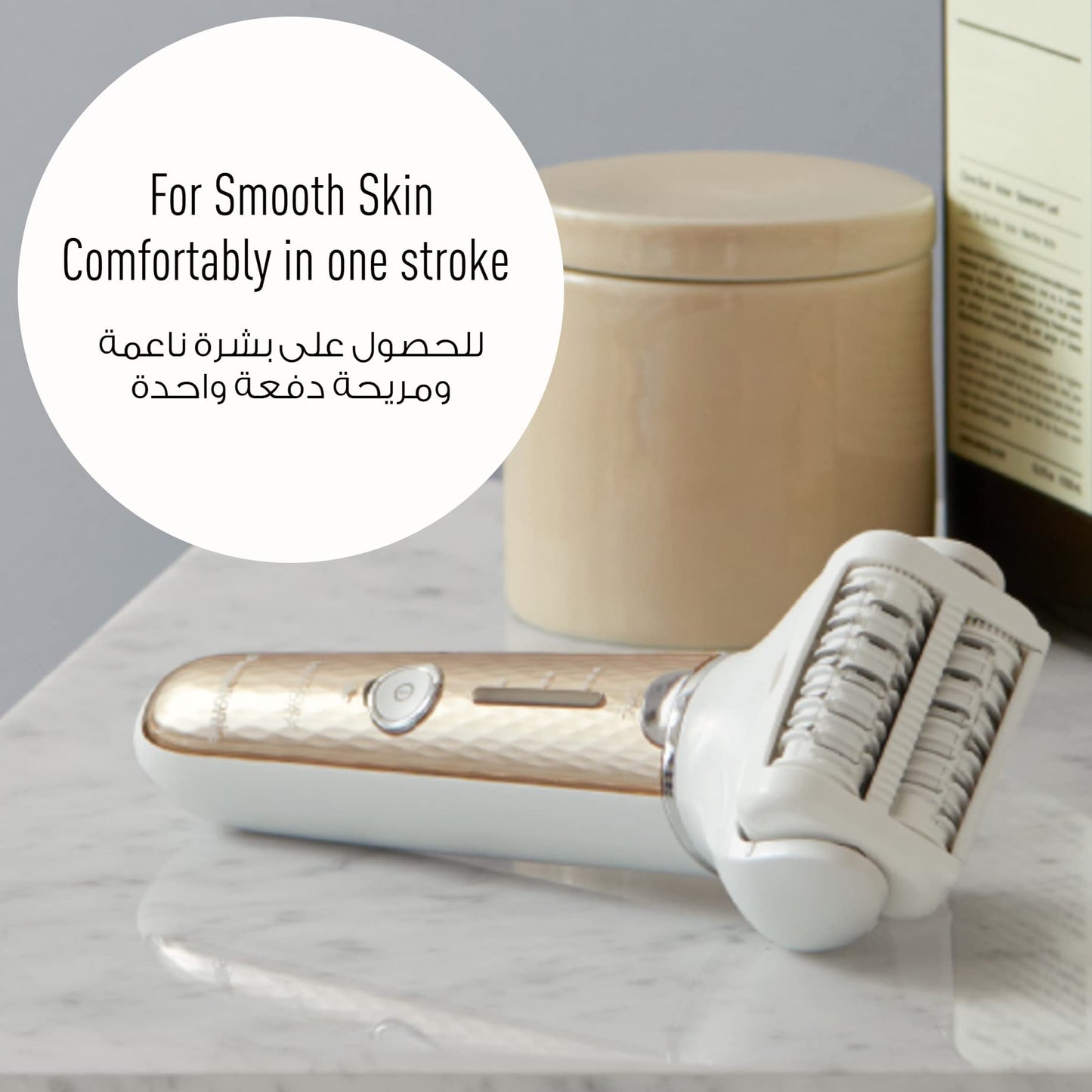 Panasonic Cordless Shaver & Epilator Es-El3A For Women 4-Piece Kit, Gentle Wet/Dry Hair Removal For Legs, Underarms, Bikini