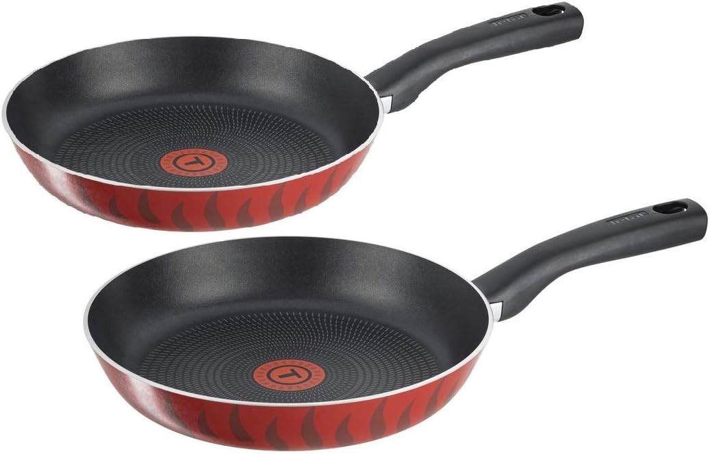 Tefal G6 Tempo Flame 32 Cm Non Stick Frypan With Thermo Spot, Red, Aluminium, C3040883