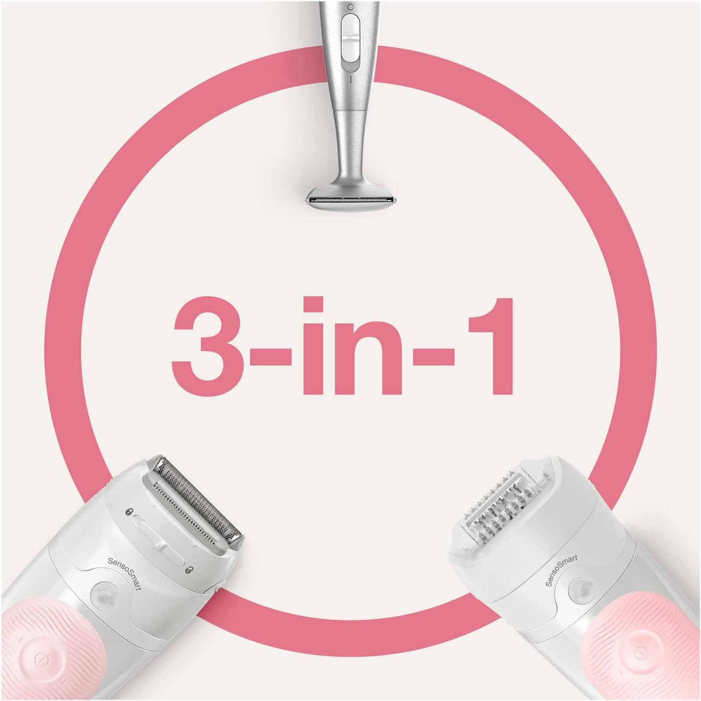 Braun Silk-Epil 5 5-541 Wet & Dry Epilator With 4 Extras