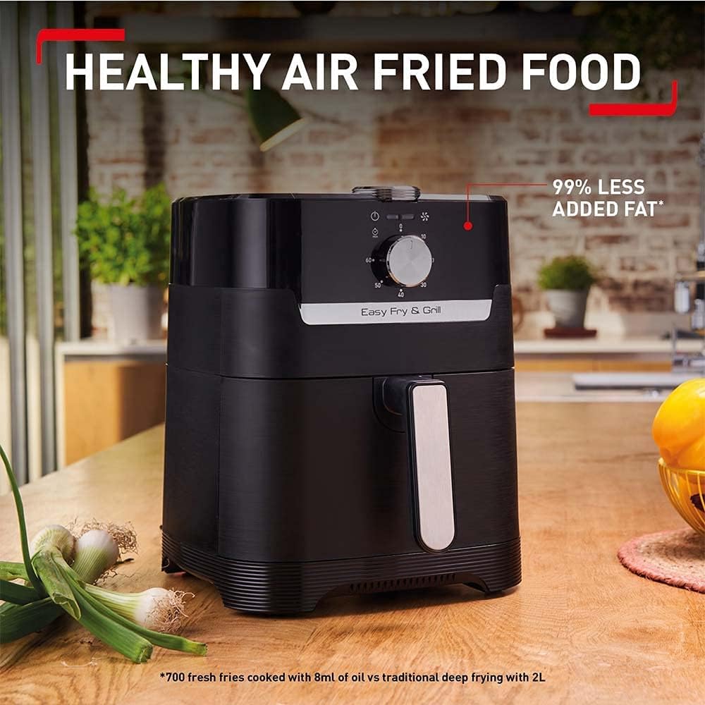 TEFAL Air Fryer | Easy Fry & Grill Digital 2-in-1 |4.2 L Capacity | 1550 W | Healthy Cooking | Air Fry + Grill | 8 Automatic Programs |Adjustable Temperature | Timer | 2 Years Warranty | EY505D27