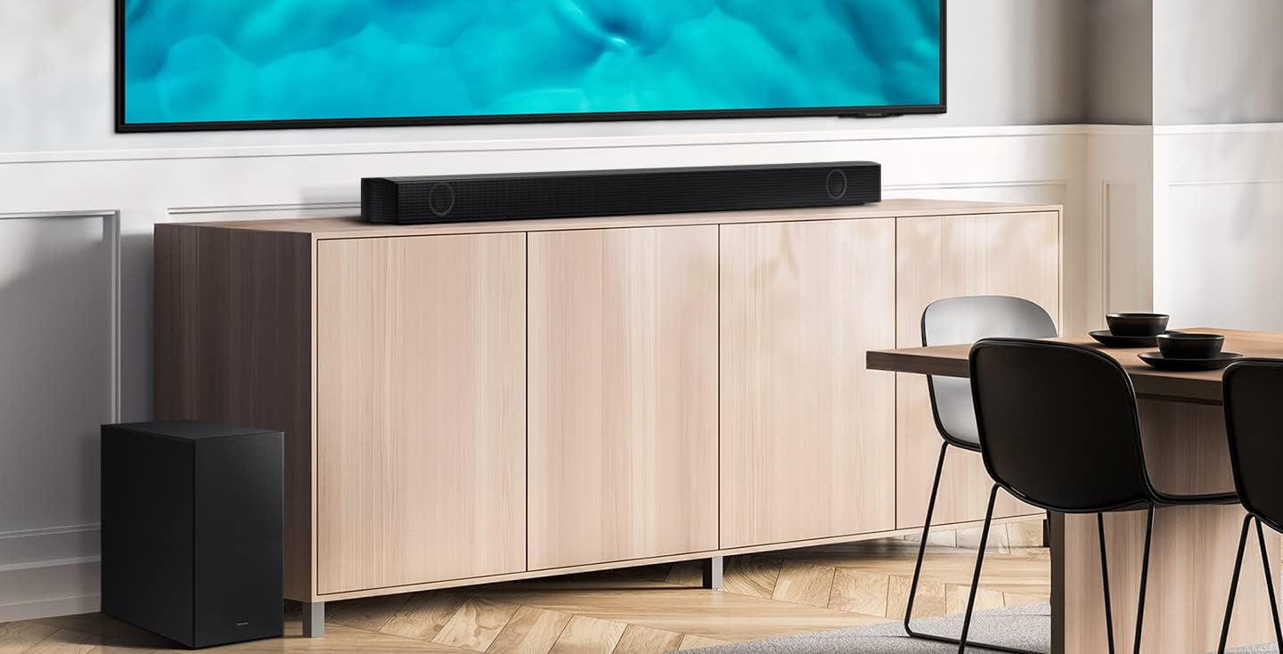 Samsung 160W Sound Tower High Power Party Speaker Water Resistant In Built Battery Bluetooth Connectivity - MX-ST40B/ZN - 2022 Model - 1 Year Warranty (UAE Version)