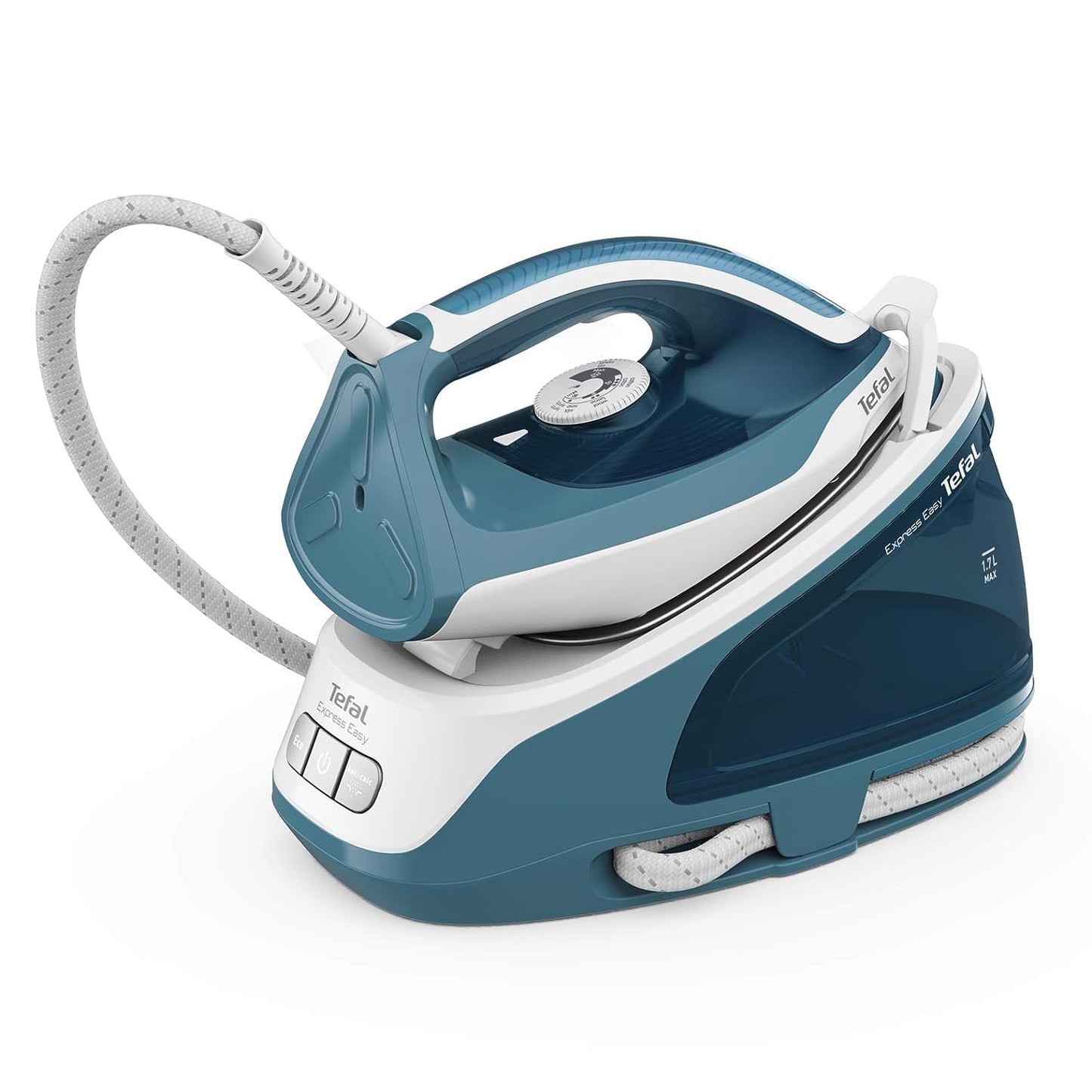 TEFAL Steam Station | Pro Express Ultimate II | Steam Generator Iron Steamer | 1.2 L | 2700 Watts | Durilium Airglide Soleplate | Anti scale | Auto off | Blue & White | 2 Years Warranty | GV9710M0