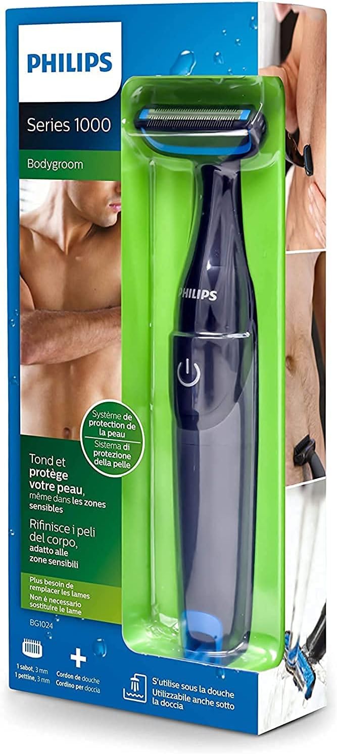 Philips Bodygroom Series 1000 Body Groomer For Men Bg102416, 2 Years Warranty, Black