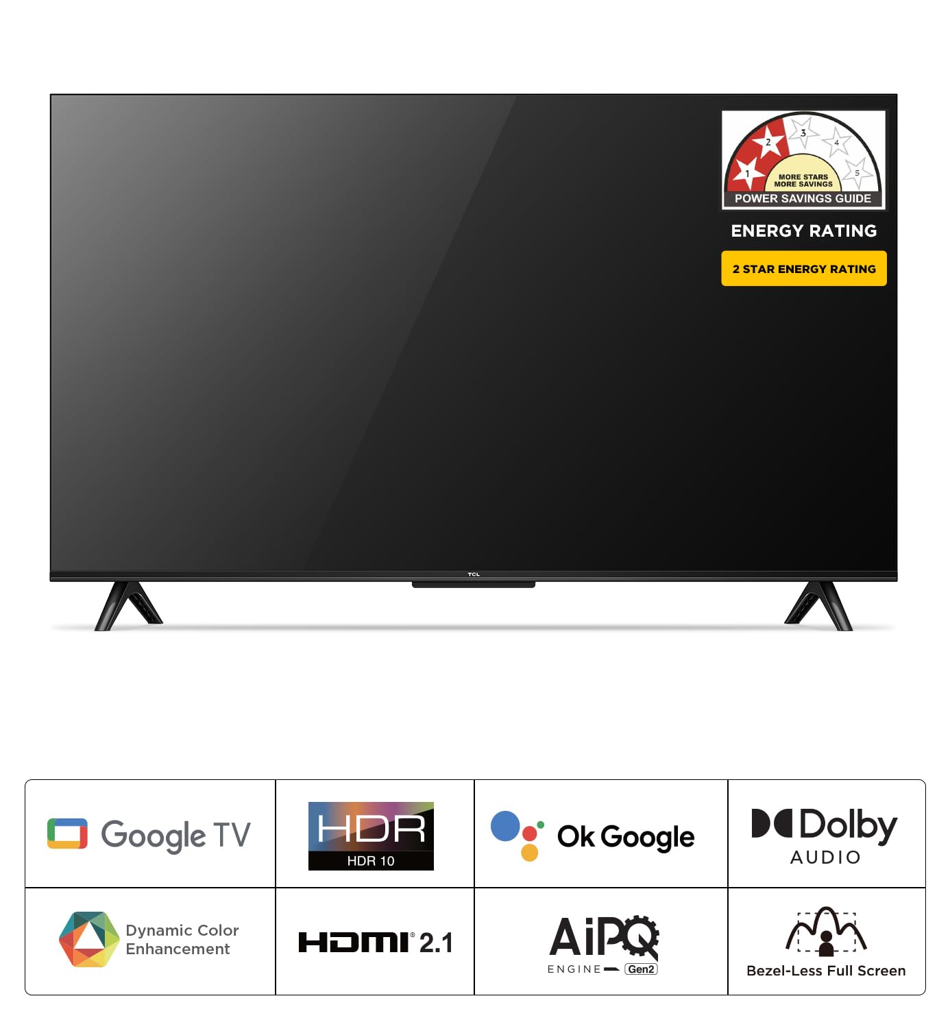 TCL 164 cm (65 inches) Bezel-Less Series 4K Ultra HD Smart LED Google TV 65P635 (Black)