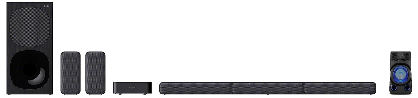 Sony HT-S40R Real 5.1ch Dolby Audio Soundbar for TV with Subwoofer & Wireless Rear Speakers, 5.1ch Home Theatre System (600W, Bluetooth & USB Connectivity, HDMI & Optical Connectivity, Sound Mode)