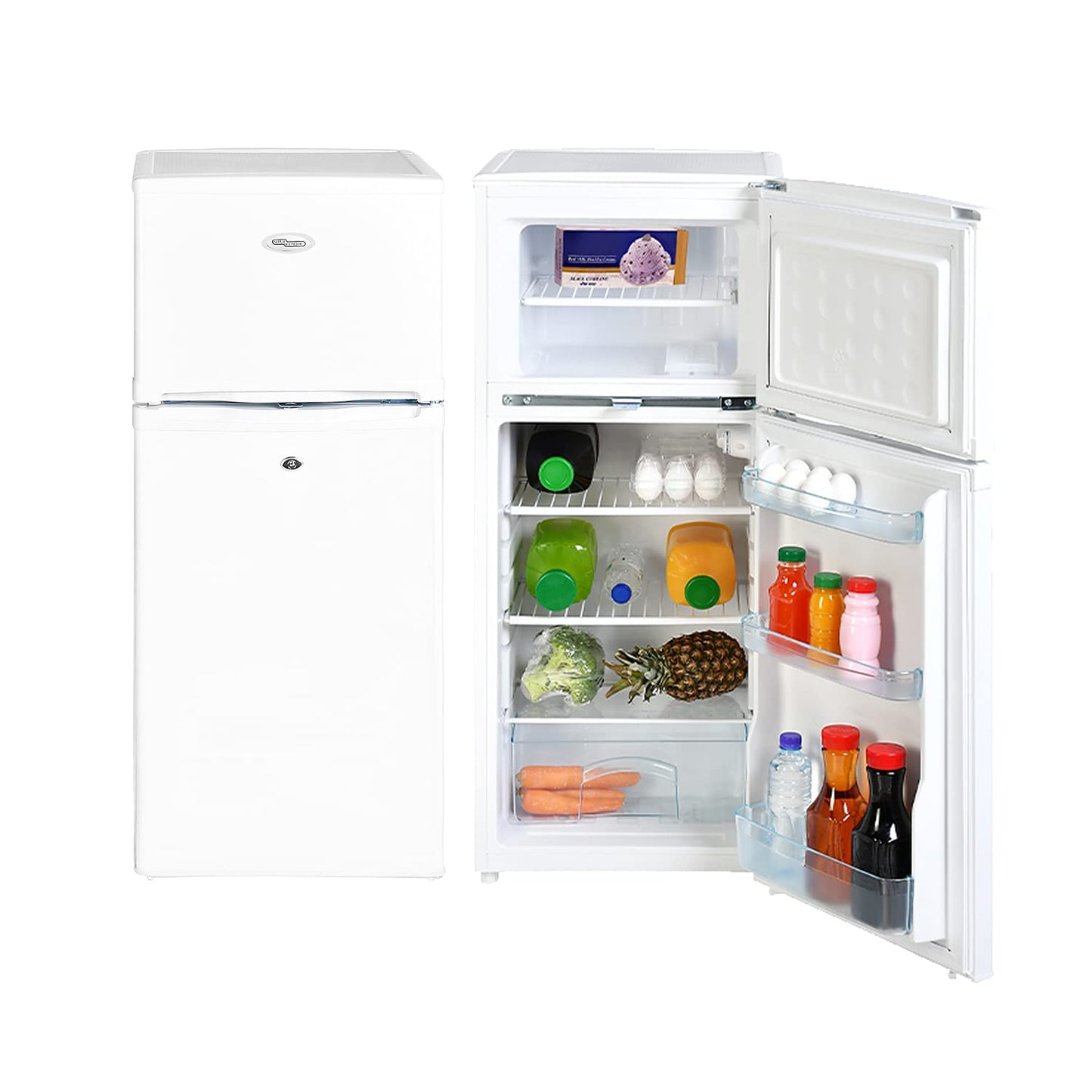 Super General 190 Liters Gross Compact Double Door Refrigerator-Freezer, Reversible door, Tropical Compressor, White, SGR-198-H, 48 x 53 x 137 cm, 1 Year Warranty