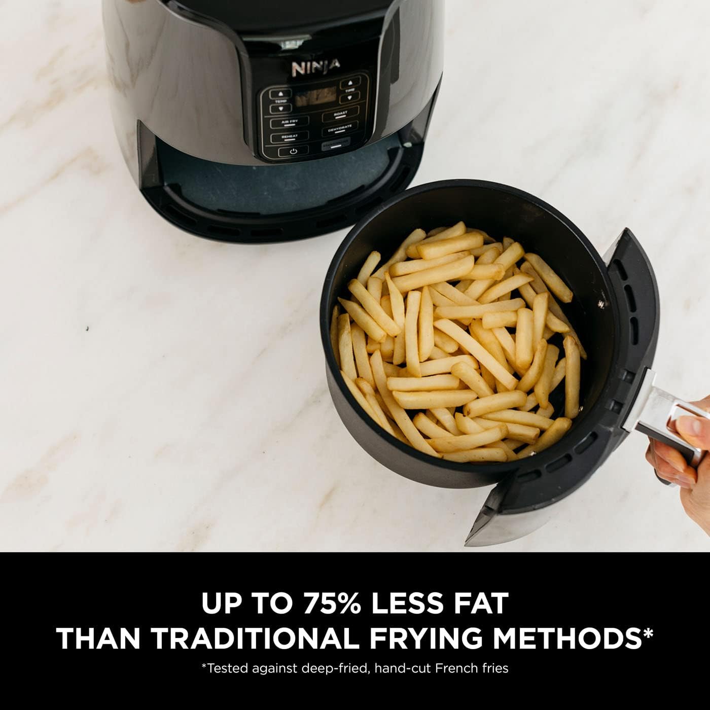 Ninja Air Fryer Af100, Roast, Reheat, Dehydrate, 3.8 L, 1550 Watts, Grey And Black"Min 1 year manufacturer warranty"