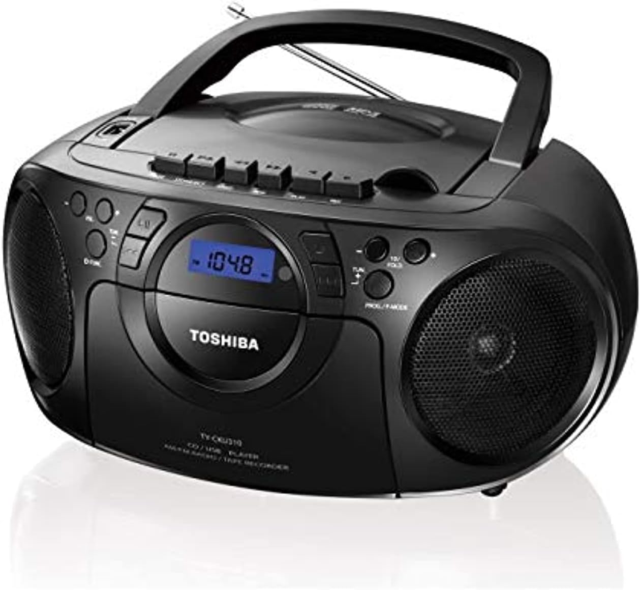 Toshiba 2724468509636 Ty-Cku310 Portable Cd Usb Radio Cassette Recorder, Black