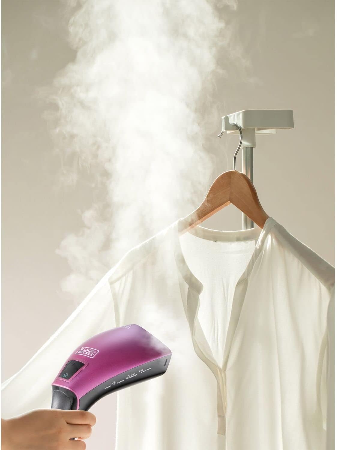 BLACK+DECKER Portable Digital Handheld Garment Steamer 1600W Black HSTD1600-B5