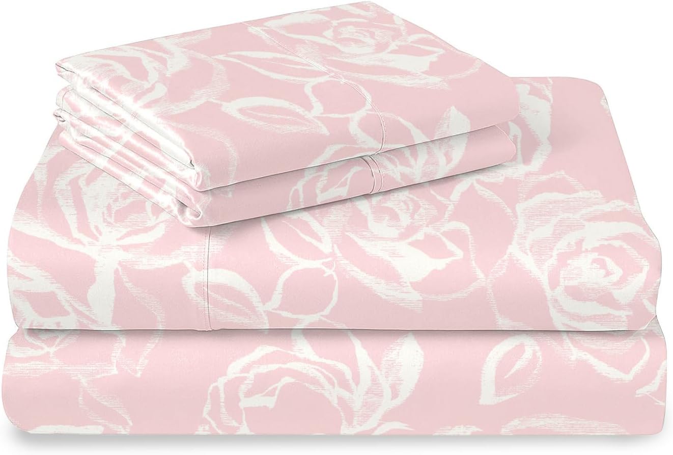 Pizuna Pure 100% Cotton Sheets California King Size, Luxurious 400 Thread Count Long Staple Cotton Sateen Sheets California King with 15inch Deep Pocket (Combed Cotton Sheets California King)