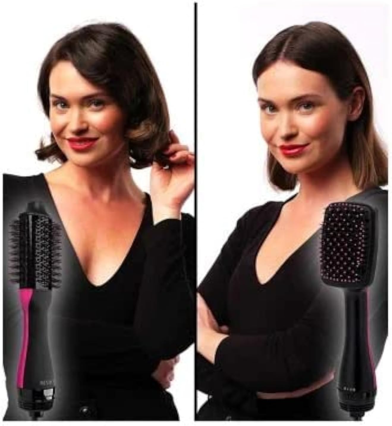 Revlon RVDR5282 One-Step Combo Pack 1 Volumiser + Paddle Brush Styler - Black