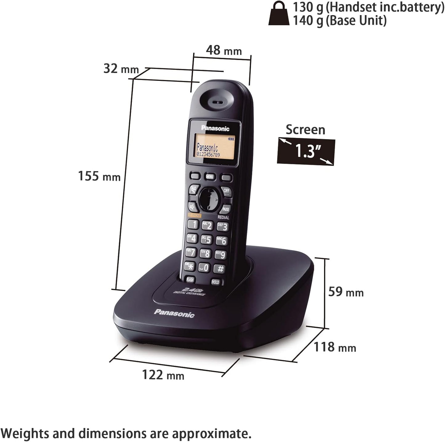 Panasonic KX-TG3611BX Cordless Telephone - Black