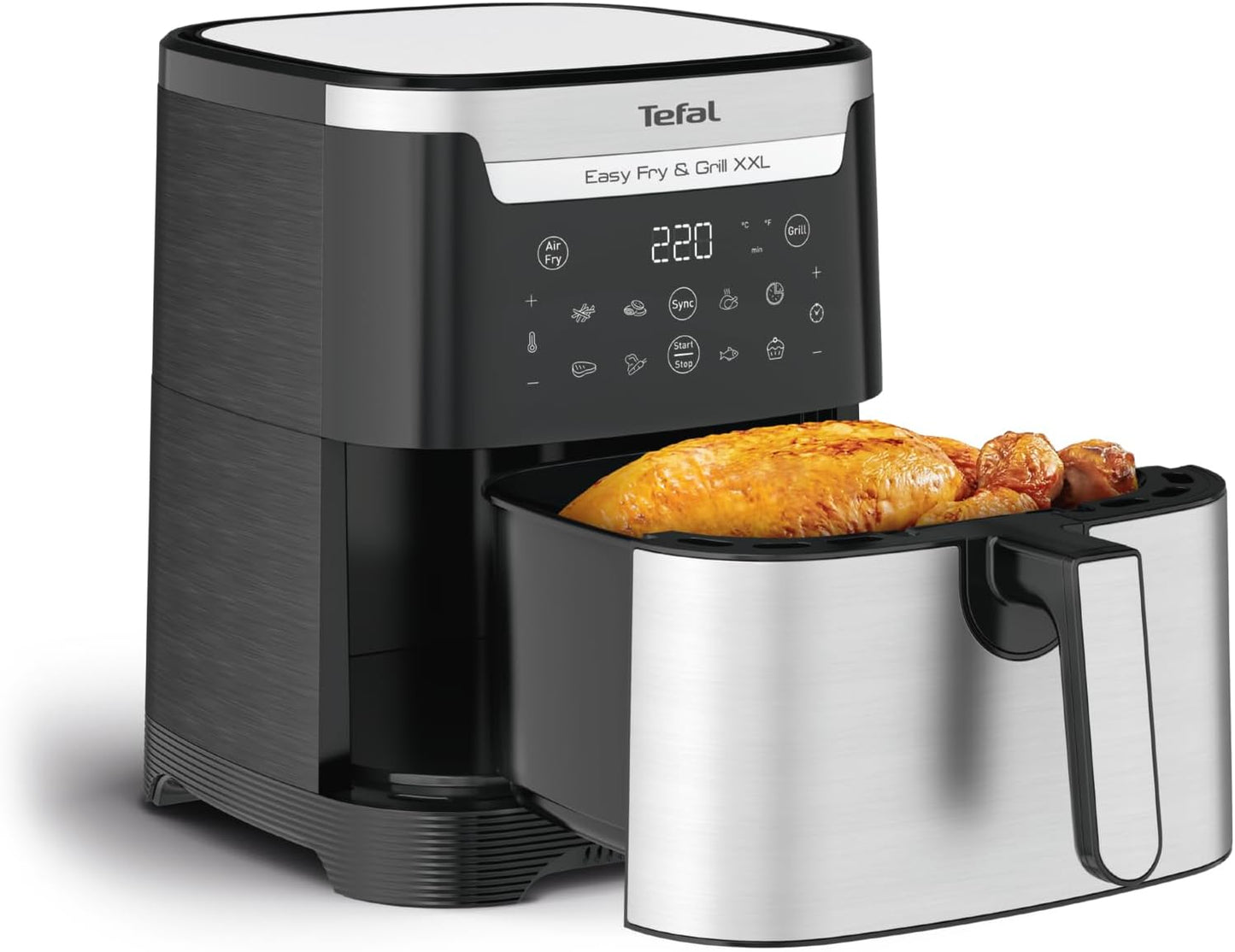 TEFAL Air Fryer | Easy Fry & Grill Digital 2-in-1 |4.2 L Capacity | 1550 W | Healthy Cooking | Air Fry + Grill | 8 Automatic Programs |Adjustable Temperature | Timer | 2 Years Warranty | EY505D27
