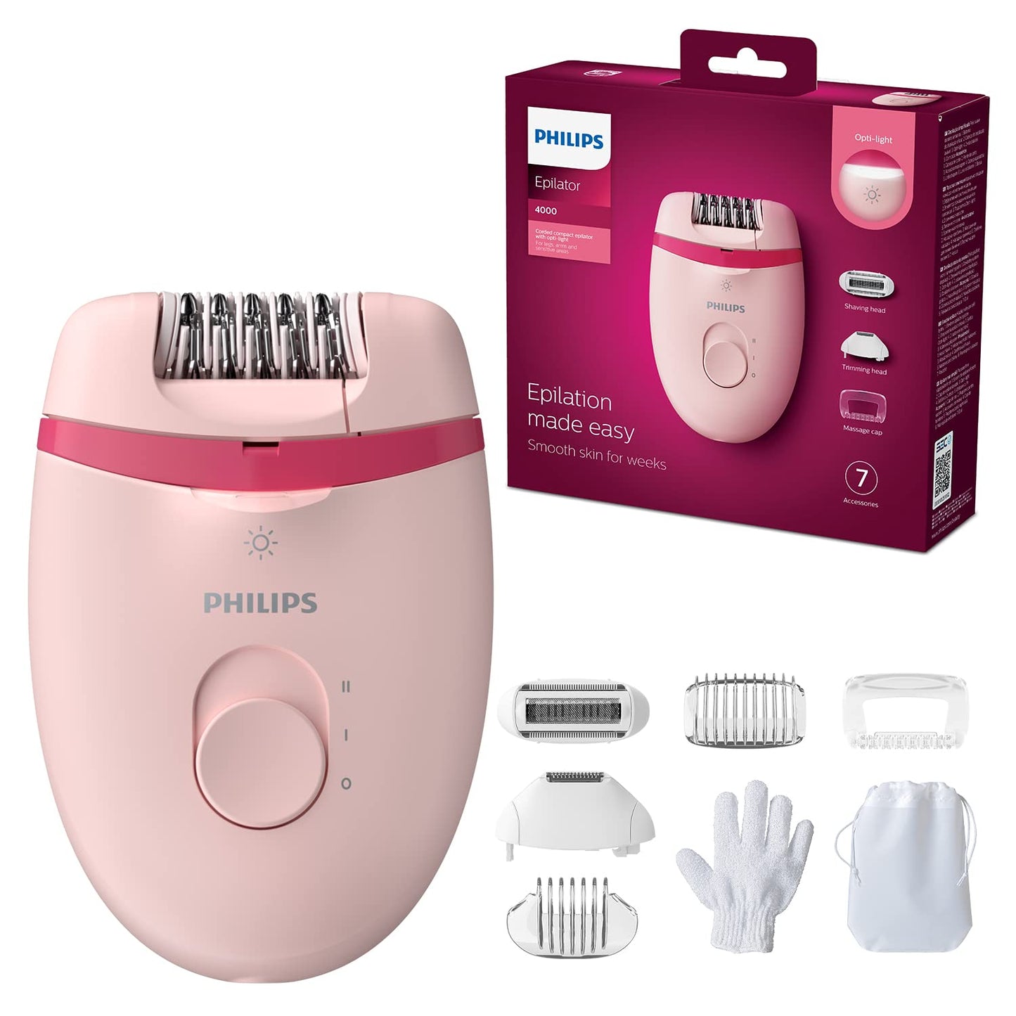 Philips Satinelle Essential Corded Compact Epilator - BRE224/00