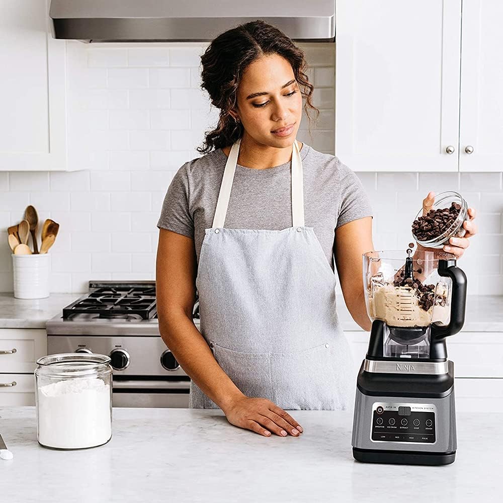 Ninja 3-IN-1 Food Processor 1200 W, Black/Gray, BN801ME