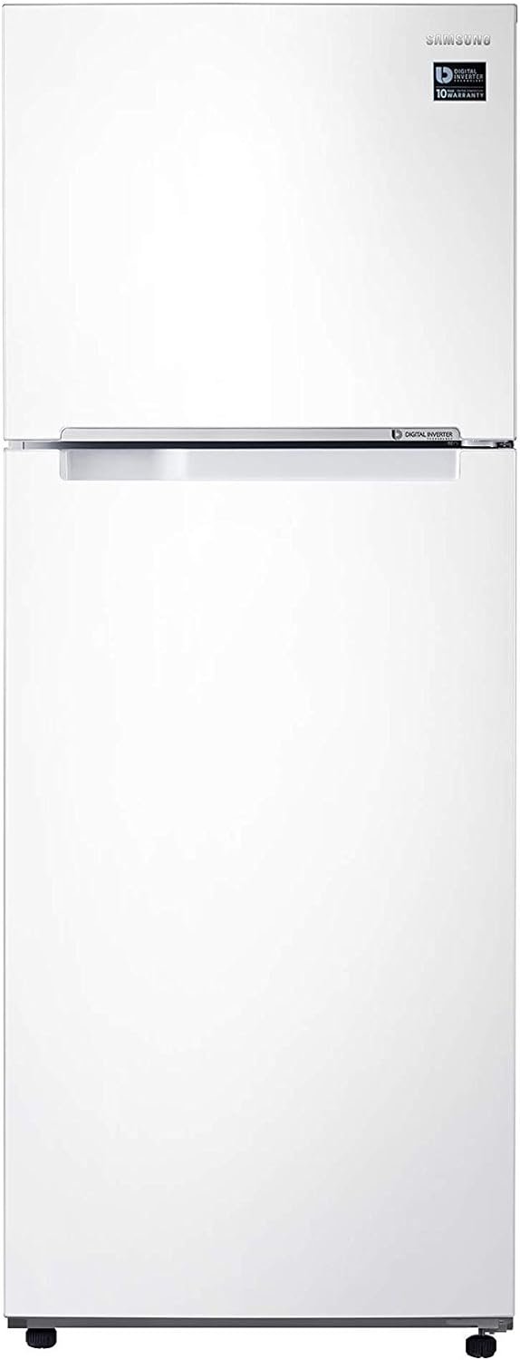 Samsung 450 Liters Top Mount Refrigerator, Twin Cooling Plus, Tempered glass shelves, White - RT45K5000WW, 1 Year Warranty