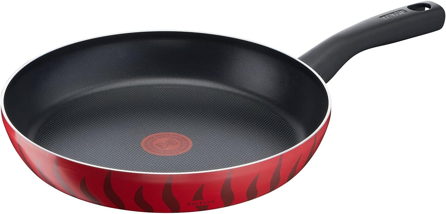 Tefal G6 Tempo Flame 32 Cm Non Stick Frypan With Thermo Spot, Red, Aluminium, C3040883