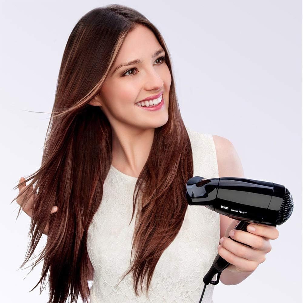 Braun Satin Hair Styler 1 Hd130 Style&Go Travel Dryer, Black