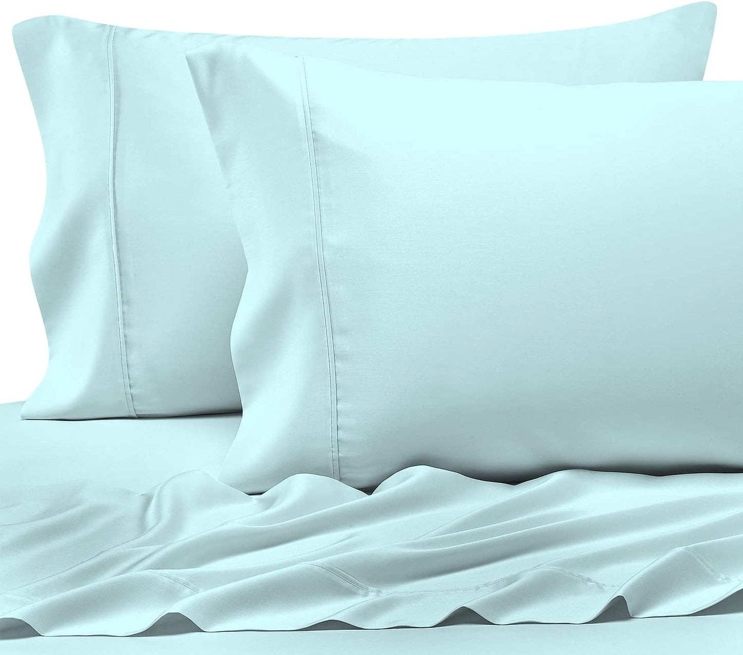 Pizuna Pure 100% Cotton Pillow Cases Queen Size Set of 2 Rio Red, Luxurious 400 Thread Count Long Staple Cotton Sateen with Envelope Closure (Combed Rio Red Cotton Pillow Cases Queen)
