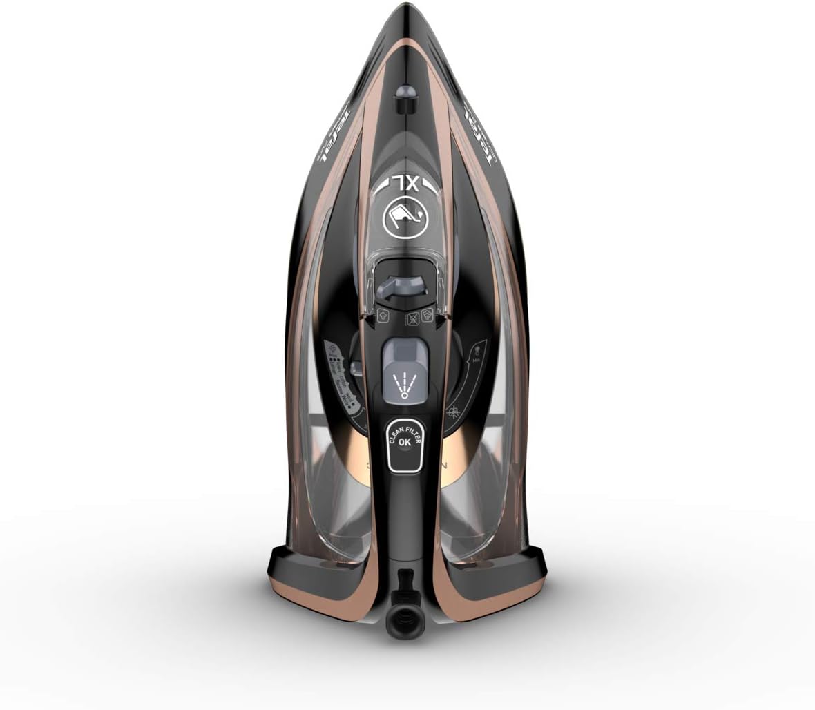TEFAL Ultimate Pure Steam Iron, 3100 Watts Black, Plastic/Durilium, FV9845M0, 1 year warranty