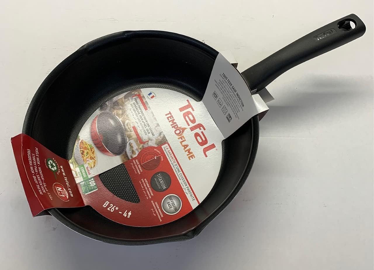 Tefal G6 Tempo Flame 32 Cm Non Stick Frypan With Thermo Spot, Red, Aluminium, C3040883