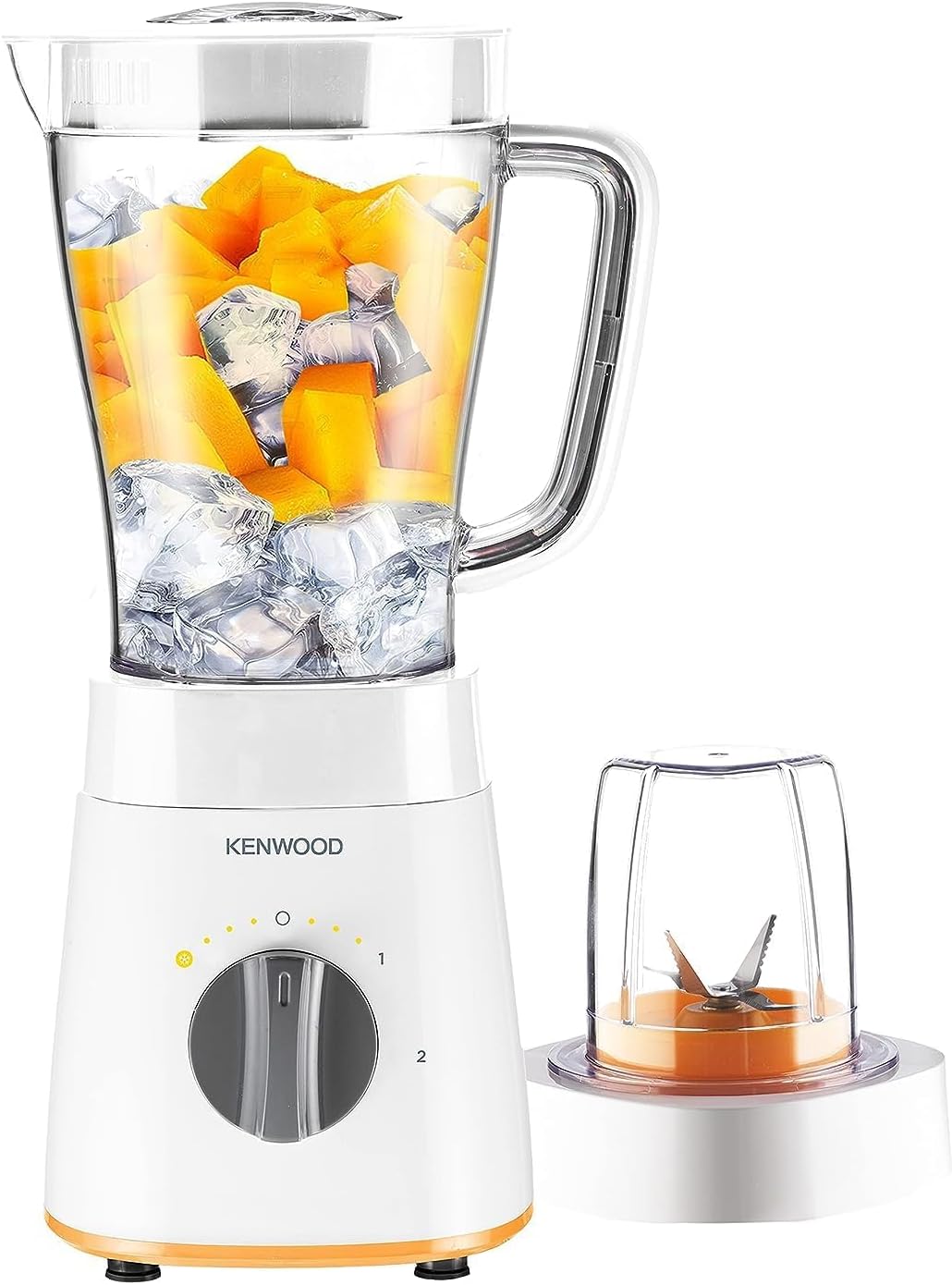 Kenwood Blender 500W Smoothie Blender/Smoothie Maker 1.5L with Grinder Mill, Chopper Mill, Ice Crush Function BLP15.360BK Black