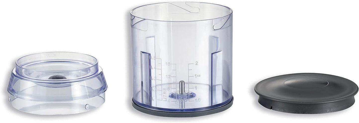 Kenwood Chopper 400W Electric Food Chopper With 500Ml Bowl, Dual Speed, Stainless Steel Quad Blade, Rubber Lid, Ice CrUSh Function Chp40.000Wh White