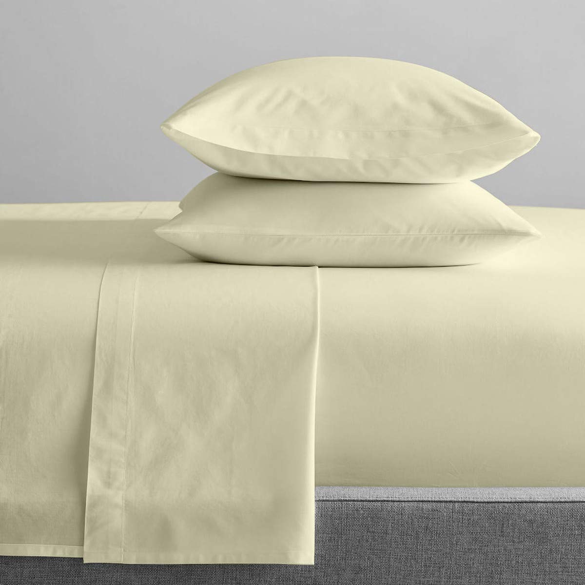 Queen Size Pure Egyptian Cotton Bed Sheets Set, 800 Thread Count Silver Solid (6 PC) Bedding and PillowCases – Egyptian Cotton Sheets Queen Size Bed - Sateen Sheets - 18” Deep Pocket Sheets