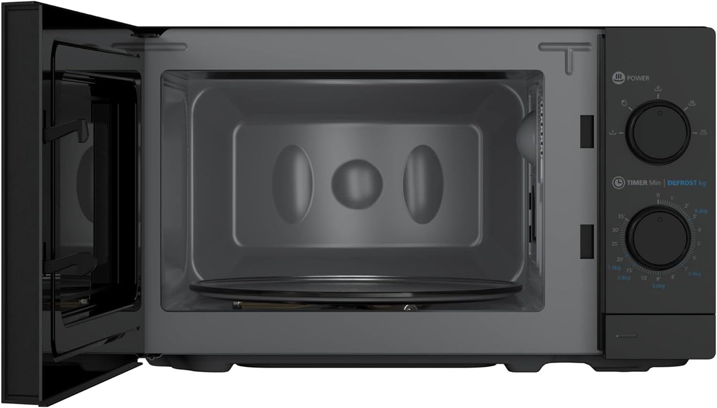 Midea 20L Solo Microwave Oven with Digital Touch Control, 700W, Child Lock, Memory Function, Defrost-by-weight-or-time, Fast Reheat, Push Button Door Opening, Best for Home & Office, Black, EM721BK