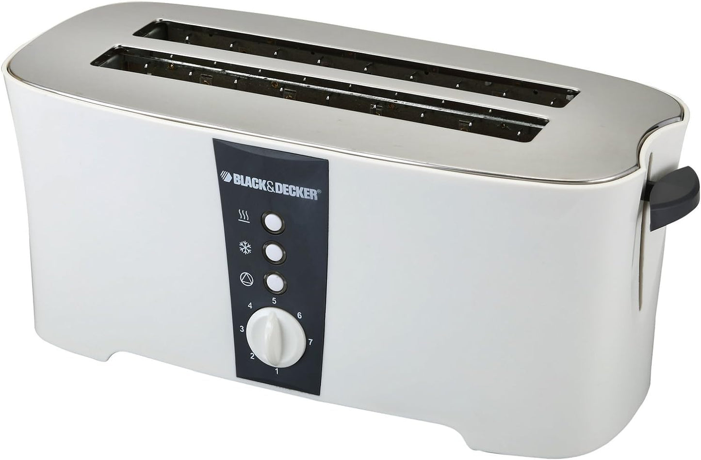 BLACK+DECKER 750W 2 Slice Cool Touch Bread Toaster, White - ET125-B5,