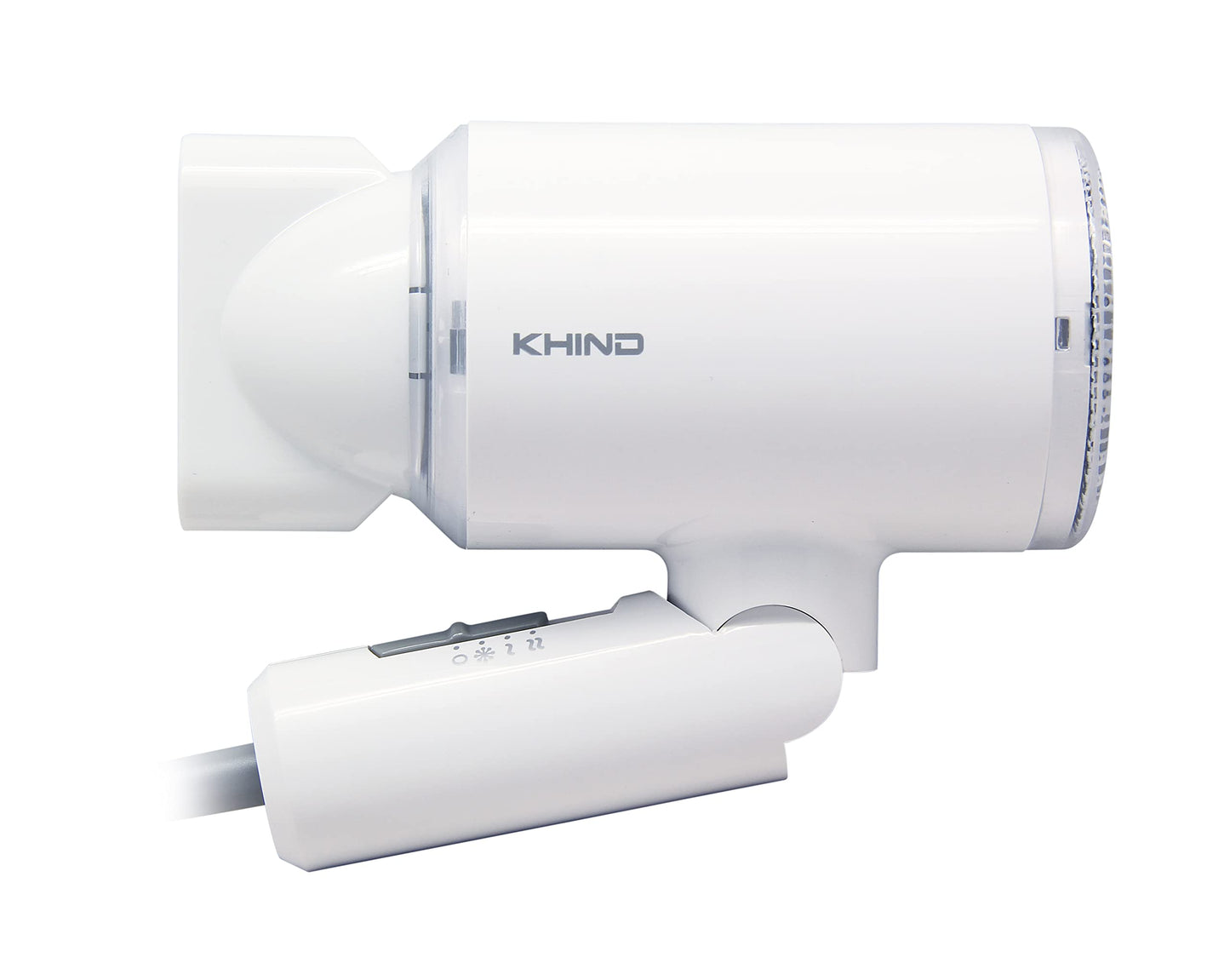 KHIND Foldable Travel Hair Dryer,1000W With Concentrator, Stylish & Compact with Cool Shot Button, Honeycomb Inlet, High Speed With Powerful Motor, 2 Year Warranty, Lightweight, White - HD1002