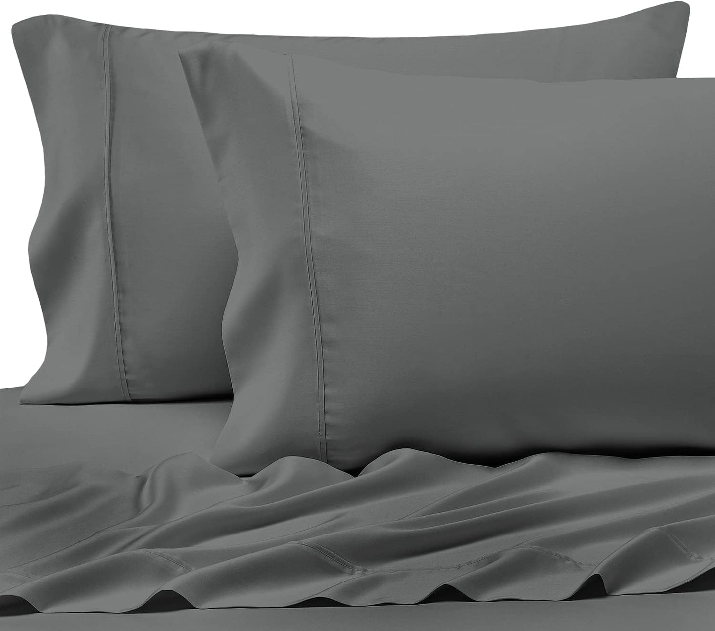 Pizuna Pure 100% Cotton Pillow Cases Queen Size Set of 2 Rio Red, Luxurious 400 Thread Count Long Staple Cotton Sateen with Envelope Closure (Combed Rio Red Cotton Pillow Cases Queen)