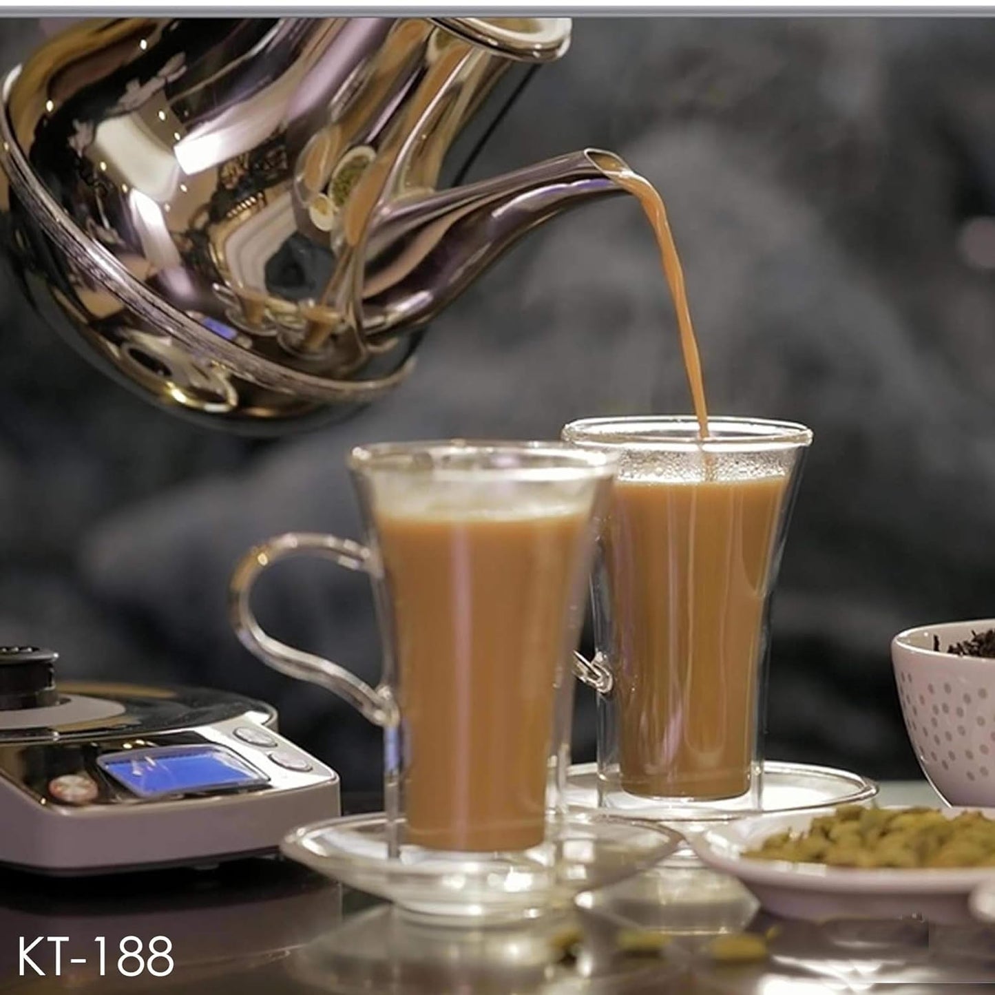 Crownline Karak Tea Maker Kt-188 Silver"Min 1 year manufacturer warranty"