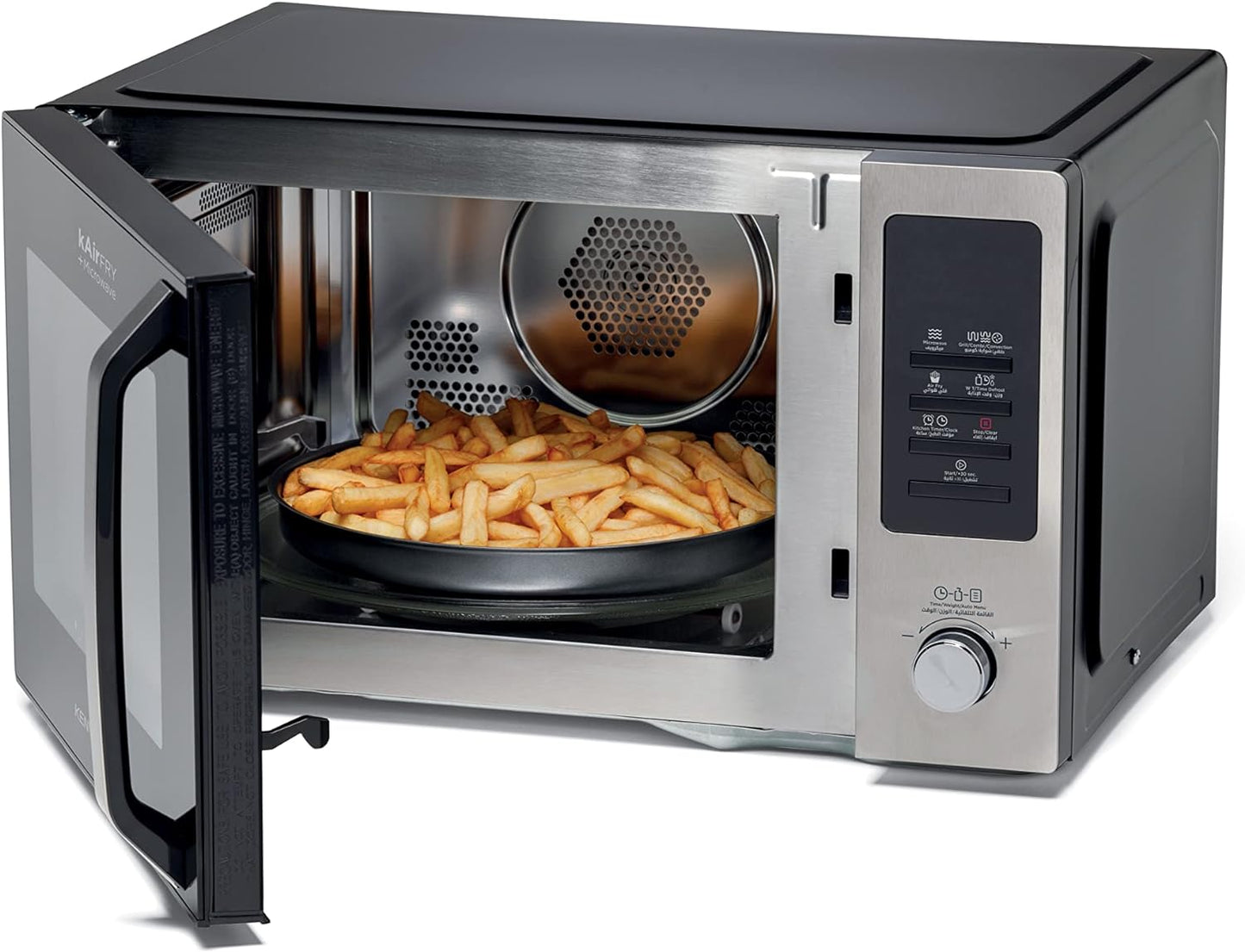 KENWOOD 30L Microwave Oven with Grill, Convection, Digital Display, 5 Power Levels, Defrost Function, Stainless Steel, Auto Menu, 95 Minutes Timer, Clock Function 900W MWM31.000BK Black/Silver
